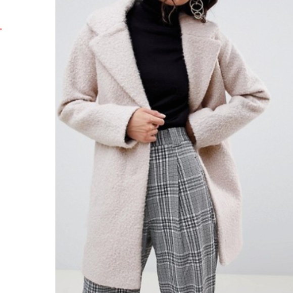 ASOS Jackets & Blazers - ASOS DESIGN cocoon coat in texture with tab
